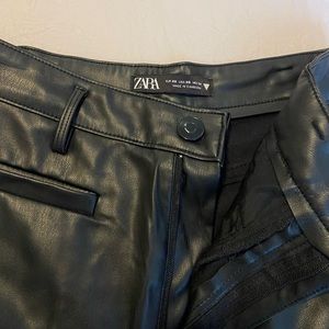 ZARA black leather pants size XS